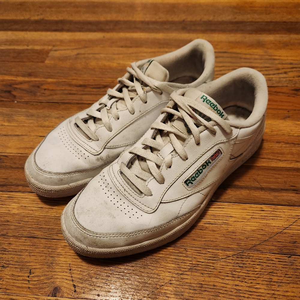Reebok C 85 White Sneakers Classic Lace-Up Design